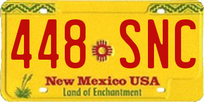 NM license plate 448SNC