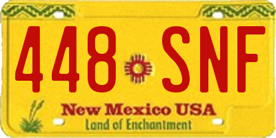 NM license plate 448SNF