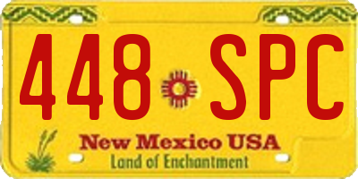 NM license plate 448SPC