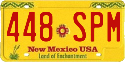 NM license plate 448SPM