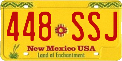 NM license plate 448SSJ