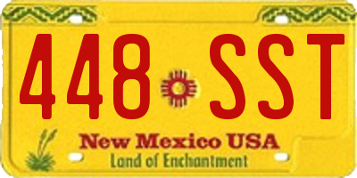 NM license plate 448SST
