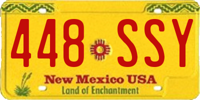 NM license plate 448SSY