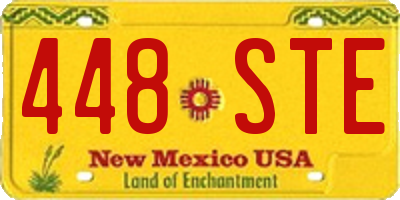 NM license plate 448STE