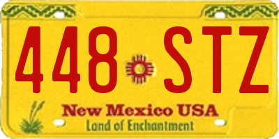 NM license plate 448STZ