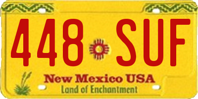 NM license plate 448SUF
