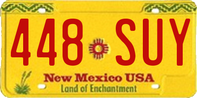 NM license plate 448SUY