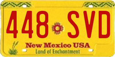 NM license plate 448SVD