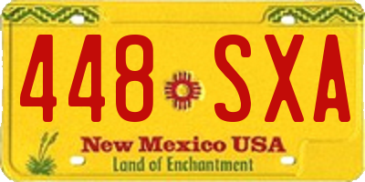 NM license plate 448SXA