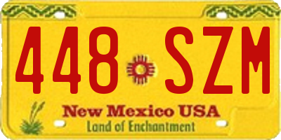 NM license plate 448SZM