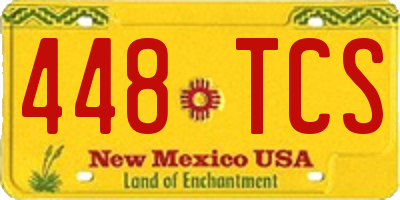 NM license plate 448TCS