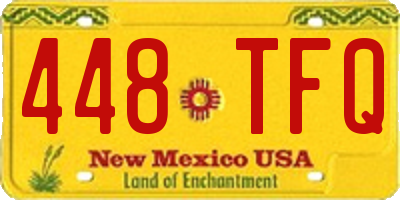 NM license plate 448TFQ