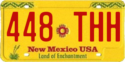 NM license plate 448THH