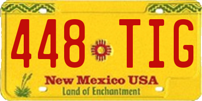 NM license plate 448TIG