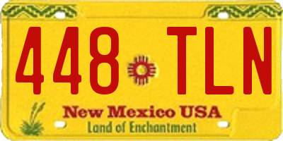 NM license plate 448TLN