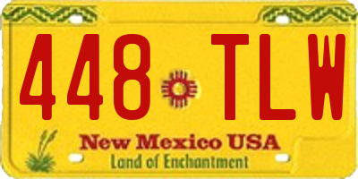 NM license plate 448TLW