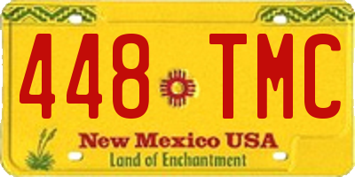 NM license plate 448TMC