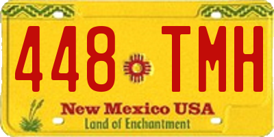 NM license plate 448TMH