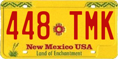 NM license plate 448TMK