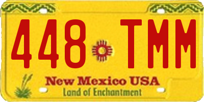 NM license plate 448TMM