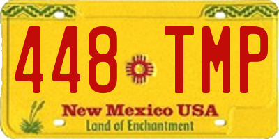 NM license plate 448TMP