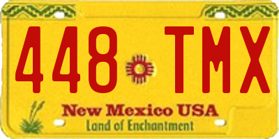 NM license plate 448TMX