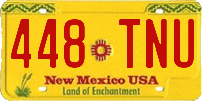 NM license plate 448TNU