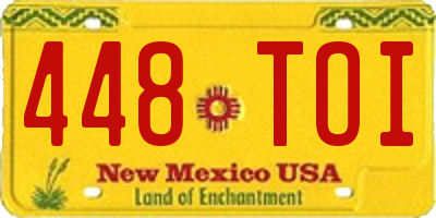 NM license plate 448TOI