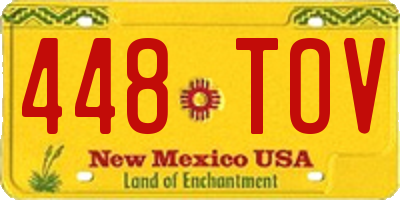 NM license plate 448TOV