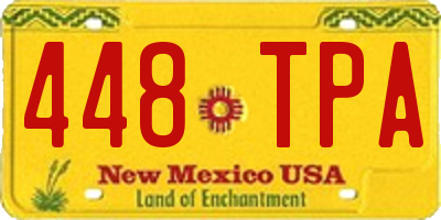 NM license plate 448TPA