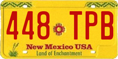 NM license plate 448TPB