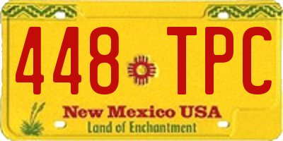 NM license plate 448TPC