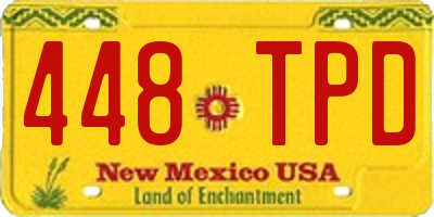 NM license plate 448TPD