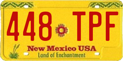 NM license plate 448TPF