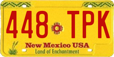 NM license plate 448TPK