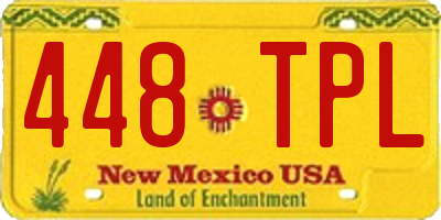 NM license plate 448TPL