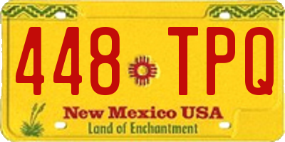 NM license plate 448TPQ