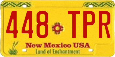 NM license plate 448TPR