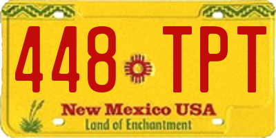 NM license plate 448TPT