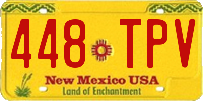 NM license plate 448TPV