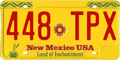 NM license plate 448TPX