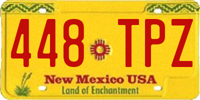NM license plate 448TPZ