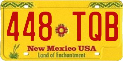 NM license plate 448TQB