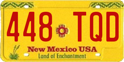 NM license plate 448TQD