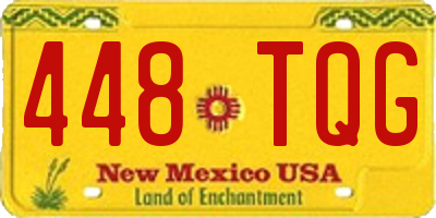 NM license plate 448TQG
