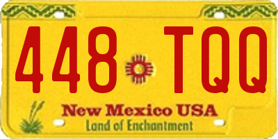 NM license plate 448TQQ
