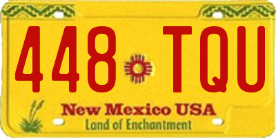 NM license plate 448TQU