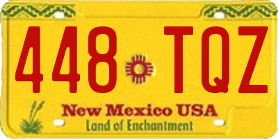 NM license plate 448TQZ