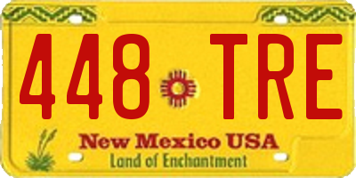 NM license plate 448TRE