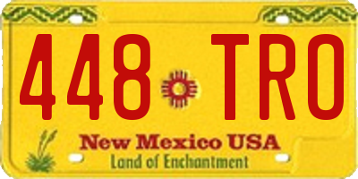 NM license plate 448TRO